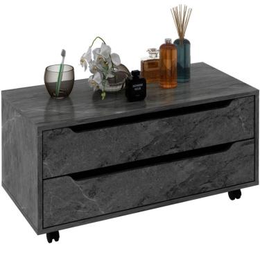 Imagem de Balcão para Gabinete de Banheiro 2 Gavetas e Rodízios