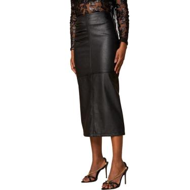 Imagem de Saia Midi Lado Avesso Cintura Alta Collor Feminina-Feminino