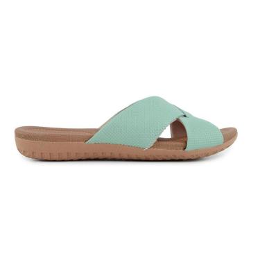 Imagem de Chinelo Feminino Usaflex Couro Texturizado Verde - R185-Feminino