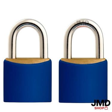 Imagem de Cadeado Colorido 20mm  Kit com 2 Unidades para Segurança de Armários e