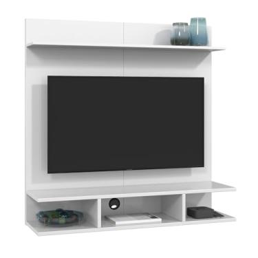 Imagem de Painel Para TV 32 Polegadas Suspenso Com Prateleira Nicho Onix - Branco