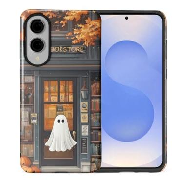 Imagem de CARLOCA Capa para Samsung Galaxy S25 Edge, design aconchegante de livraria fantasma - proteção dupla híbrida TPU macio + PC rígido, capa à prova de choque e anti-arranhões, capa protetora masculina e