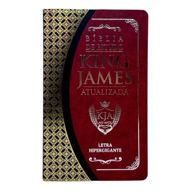 Imagem de Bíblia King James De Estudo Atualizada Kja Letra Hipergigante + Índice Pentecostal Batista Assembleia Universal