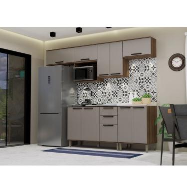 Imagem de Cozinha Compacta 7 Peças sem Tampo e com Nicho Micoondas Luna Luciane Móveis