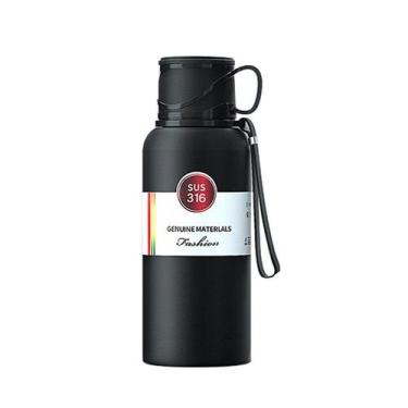 Imagem de Garrafa Térmica Aço Inoxidável 600ml 1L 1,5L Filtro Alça Quente Frio -