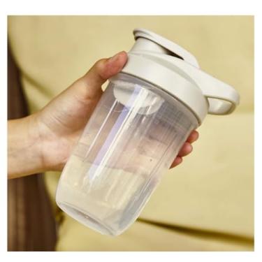 Imagem de CHNLML Coqueteleira de proteína de 400 ml com bola coqueteleira para shake de proteína, coqueteleira com bola de mistura, à prova de vazamento, livre de BPA, para academia, treino, misturador de suco