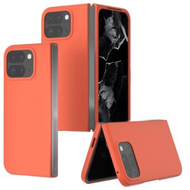 Imagem de LTLMYDAM Capa elegante para Google Pixel 10 Pro Fold, capa fina minimalista antiderrapante PC proteção contra choque, laranja, 10 Pro Fold
