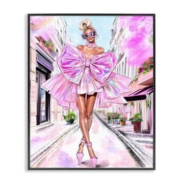 Imagem de Stupell Industries Fashionista in Big City Design de arte giclée emoldurado preto por Jess Stempel, 20 x 16