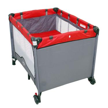 Imagem de Berço Cercado Portatil Vira Chiqueirinho Compact Vermelho
