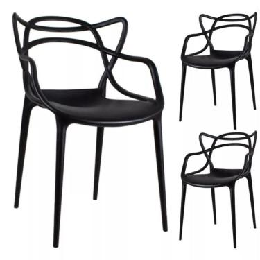 Imagem de Kit Com 3 Cadeiras Allegra Resistente ? Design Moderno E Conforto Para Sala, Escritório E área Externa