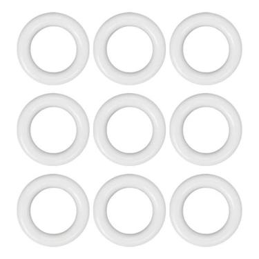 Imagem de Argola Para Artesanato Branca Plástico Resistente 100 Unidades - Russo