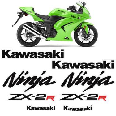 Imagem de Adesivos P/ Moto Ninja 250r Zx-2r 2010 2011 Preto Genérico - SPORTINOX