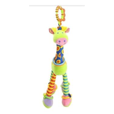 Imagem de Móbile Com Chocalho e Mordedor Girafa Para Berço e Carrinho do Bebê