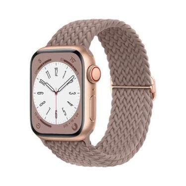Imagem de Pulseira De Elástico Trançado Solo Loop Para Apple Watch De 45mm 44mm 