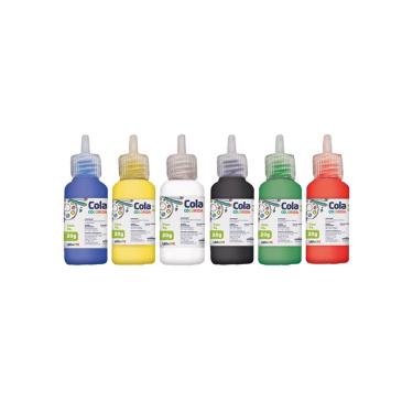 Imagem de Cola Colorida Leonora Leo Arte com 6 Cores 20g