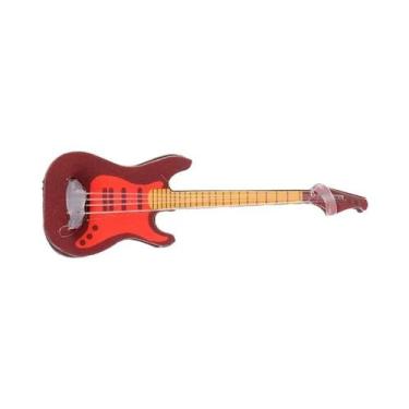 Imagem de Guitarra Miniatura Para Casa De Bonecas, Instrumento Musical Ornamenta