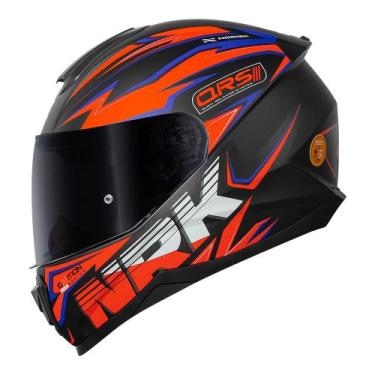 Imagem de Capacete Norisk Razor Ghost Masculino Laranja Moto Fechado, Preto Lara