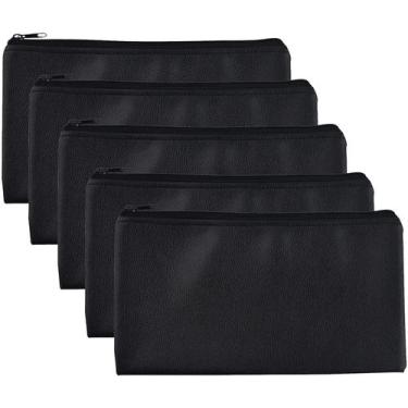 Imagem de Bolsa bancária XINGXINRONG em material sintético 11x6 cm com zíper, pa