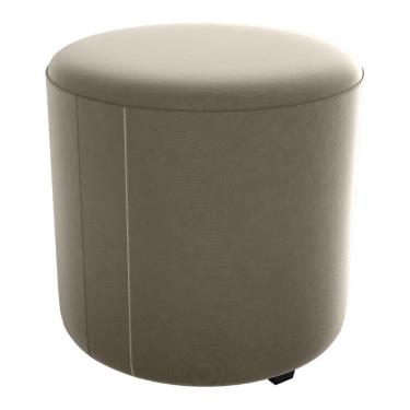 Imagem de Puff Redondo Copenhage Veludo Maserati Milani Store Marrom Claro