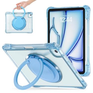 Imagem de Lepeoac Capa à prova de choque para iPad Air de 11 polegadas (M3 2025 7ª/M2 2024 6ª), compatível com iPad Air de 11 polegadas (5ª geração 2022/2020 4ª geração), capas de tablet transparentes para PC