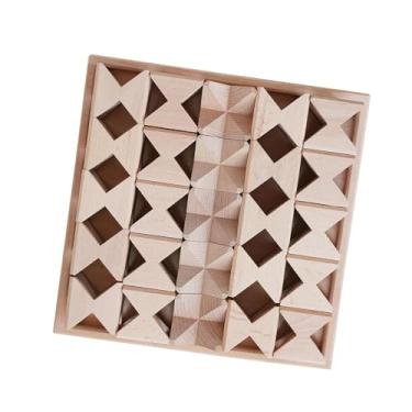 Imagem de YIJU de borboleta de madeira inacabado brinquedo sensorial artesanato conjunto de s de construção de madeira sem pintura, 25 Blocos