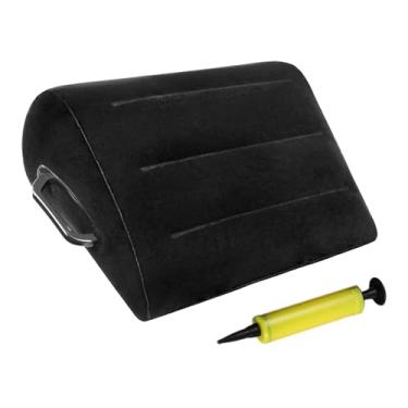 Imagem de MotiveTech Almofada inflável para descanso de pernas, apoio para os pés de viagem, almofada de PVC flocada para pernas, apoio para tornozelo, joelho e elevação