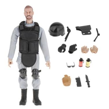 Imagem de Almencla Conjunto de Figuras de ação de 12" com Tema Militar, Modelo em Escala 1:6, Brinquedos para Colecionadores, CINZENTO