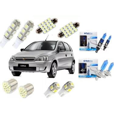 Imagem de 2X Kit Lampada Super Branca + Led Teto Corsa Hatch Techone