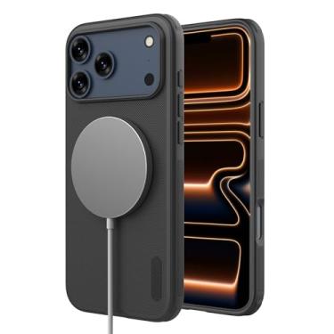 Imagem de Nillkin Capa para iPhone 17 Pro Max Magsafe, ímãs integrados compatíveis com MagSafe, proteção à prova de choque, amortecedor macio, antiarranhões e deslizamento, capa magnética fina para iPhone 17
