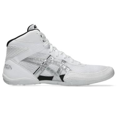 Imagem de Asics Tênis de luta livre masculino Matflex 5, Branco/prata pura, 47