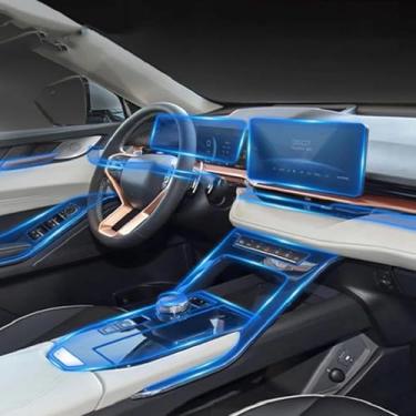 Imagem de XIUXIYING Console central interior do carro transparente painel protetor de tela anti-arranhões acessórios de filme, para Haval H6 2021 TPU