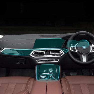 Imagem de CHLSHZXD Tela de navegação de controle central de carro, película protetora TPU, para BMW X5 G05