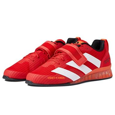Imagem de adidas Tênis adulto unissex Adipower Weightlifting 3 Cross Trainer, Vermelho vívido/branco/laranja impactante, 37