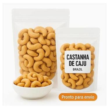 Imagem de 1kg Castanha Caju Torrada W1 Inteira Top Premium Sem Sal - MN PLUS