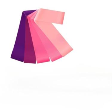 Imagem de Kit 5 Mini Bands Elástico Exercício Treino Em Casa 5 Níveis(ROSA)