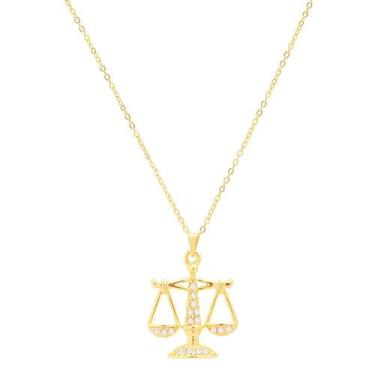 Imagem de Colar Direito Justiça Folheado A Ouro 18k - Milena Joias