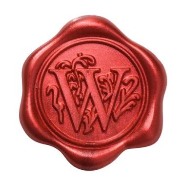 Imagem de Adesivo Yoption W Metallic Red Wax Seal, pacote com 50, 3 cm
