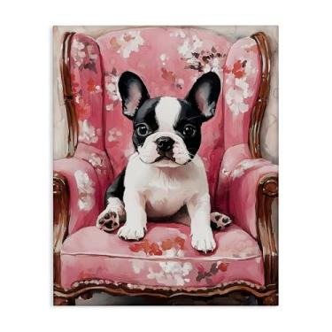 Imagem de Stupell Industries Arte de parede em tela Sweetest Dog Frenchie, design por Annabelle Hall, 76 x 61 cm