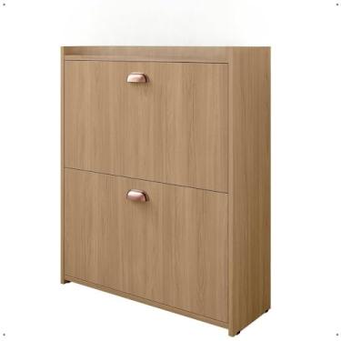 Imagem de Sapateira Vertical Com 2 Portas Basculantes - Organizador Para 12 Pares De CalçAdos, Multiuso Para Hall De Entrada, Quarto E Closet - Sapateira Fechada Moderna(Hanover)