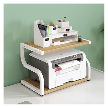 Imagem de Suporte de impressão, suporte de impressão, suporte de impressora, prateleira de armazenamento duplo, prateleiras de arquivos, prateleiras de estante, armazenamento de escritório, cozinha, artigos