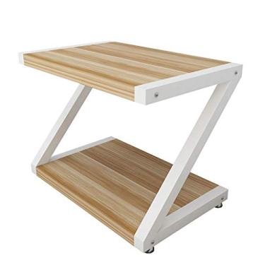 Imagem de SUNESA Suporte de impressão, suporte de impressora de mesa em forma de Z, estrutura fixa de metal, escritório, multifuncional, máquina de fax, escâner, prateleira, 2 camadas, armazenamento de arquivos