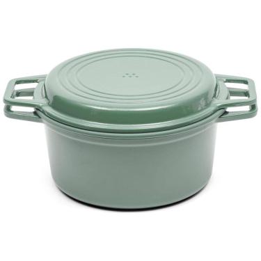 Imagem de Misen Panela de Ferro Fundido 7 Litros Forno Holandês com Tampa que serve como Grelha, Verde