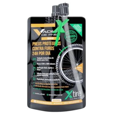 Imagem de Vacina de Pneu Bike Xtire Selante de Pneu Para Bicicletas Mtb Passeio 350ml Aplicação para 2 Pneus