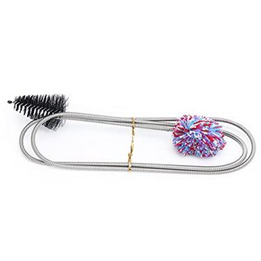 Imagem de RiToEasysports Escova de Cobra de Perfuração Flexível para Limpeza de Instrumentos de Saxofone, Escova de Nylon e Metal de para Limpeza e Manutenção Completas, Ceretes de Trompete Adequados Adequados