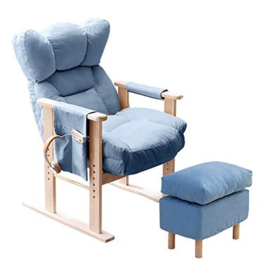 Imagem de UISLA Conjunto de poltrona, poltrona reclinável e apoio para os pés, escritório reclinável com altura ajustável com almofada confortável para relaxar e jogar, assistir TV, carga de 150 kg