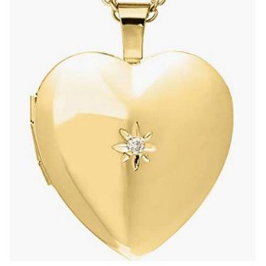 Imagem de Colar: Relicário de prata 925 Cameo Locket Heart Bath