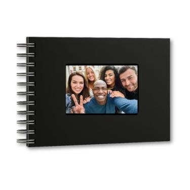 Imagem de Álbum de Fotos Scrapbook Preto TPFoto 15x21 Porta Retrato na Capa 20 F