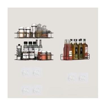 Imagem de Kit Nicho para Banheiro Aço Inox - Prateleira Angular Adesiva, Organizador de Canto sem Furado para Box (KIT 1 RETA + 2 CANTO)