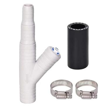 Imagem de Kit adaptador de mangueira de drenagem para lava-louças - com encaixe de conexão rápida de 0,6 cm para um filtro de água e encaixe de 7/20.3 cm para uma máquina de lavar louça - Compatível com