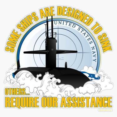 Imagem de Adesivo de vinil submarino HOF Trading à prova d'água 12,7 cm